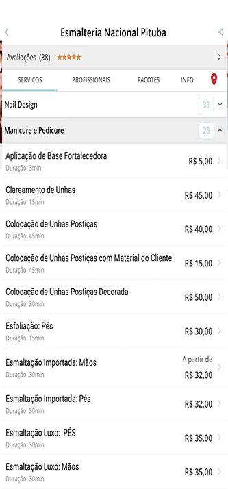 Notificações e lembretes de agendamentos no app