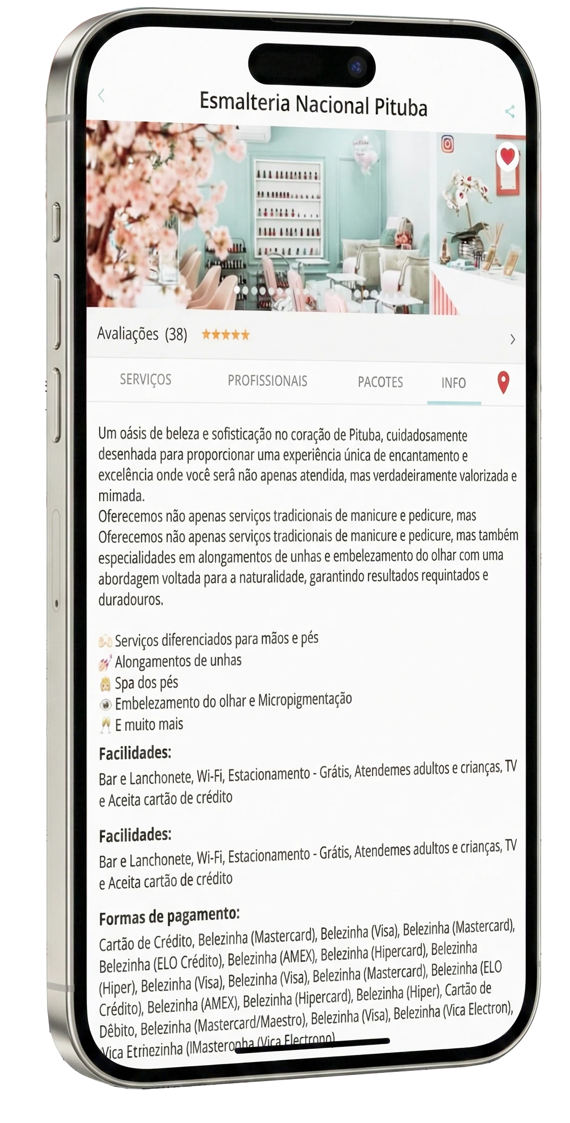 Mockup do aplicativo mostrando funcionalidades